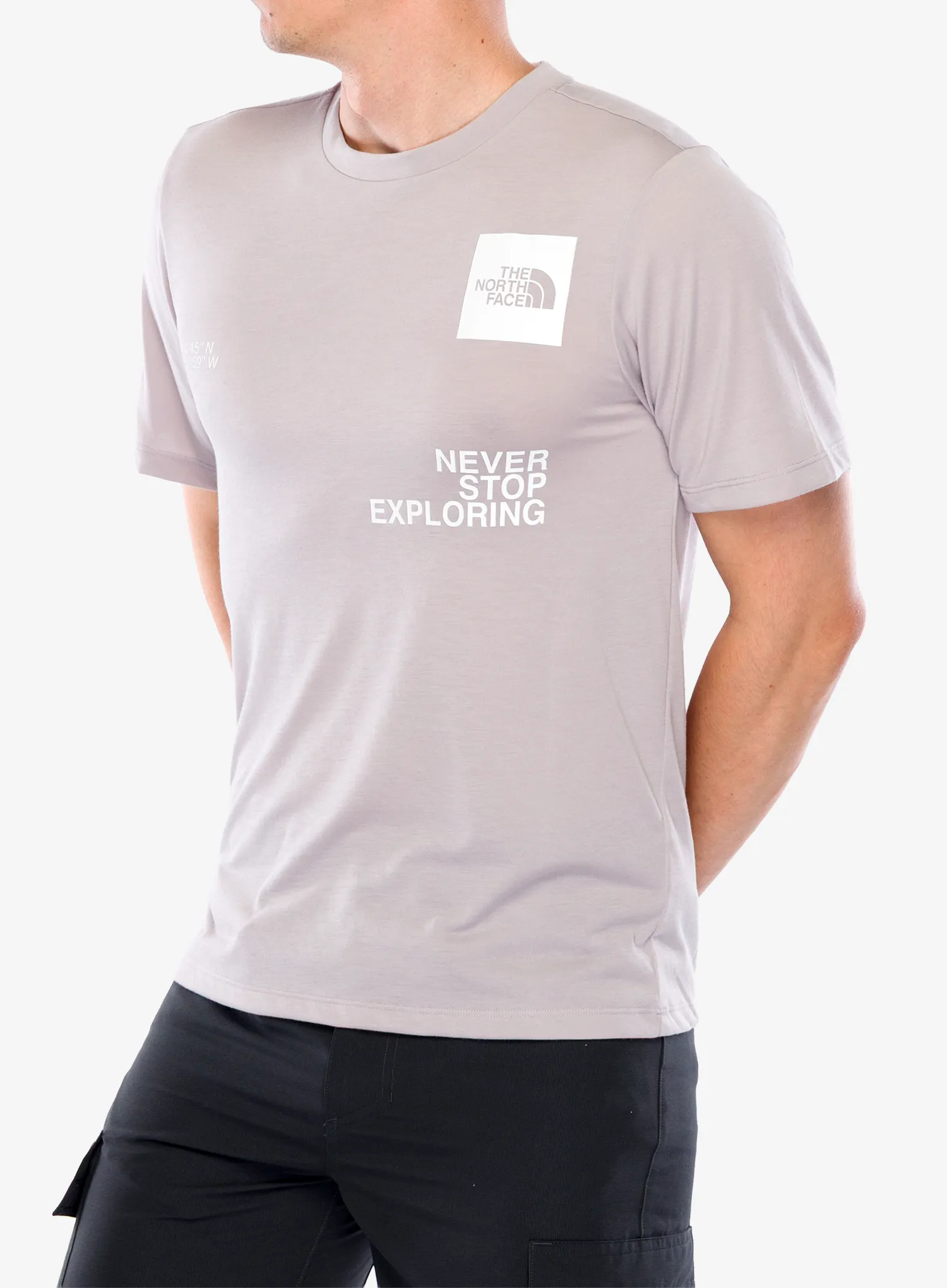 Športna majica The North Face Mountain Foundation Coordinates Tee - moonstone grey