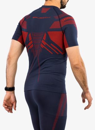 Termo majica Brubeck Dry T-shirt - navy/red