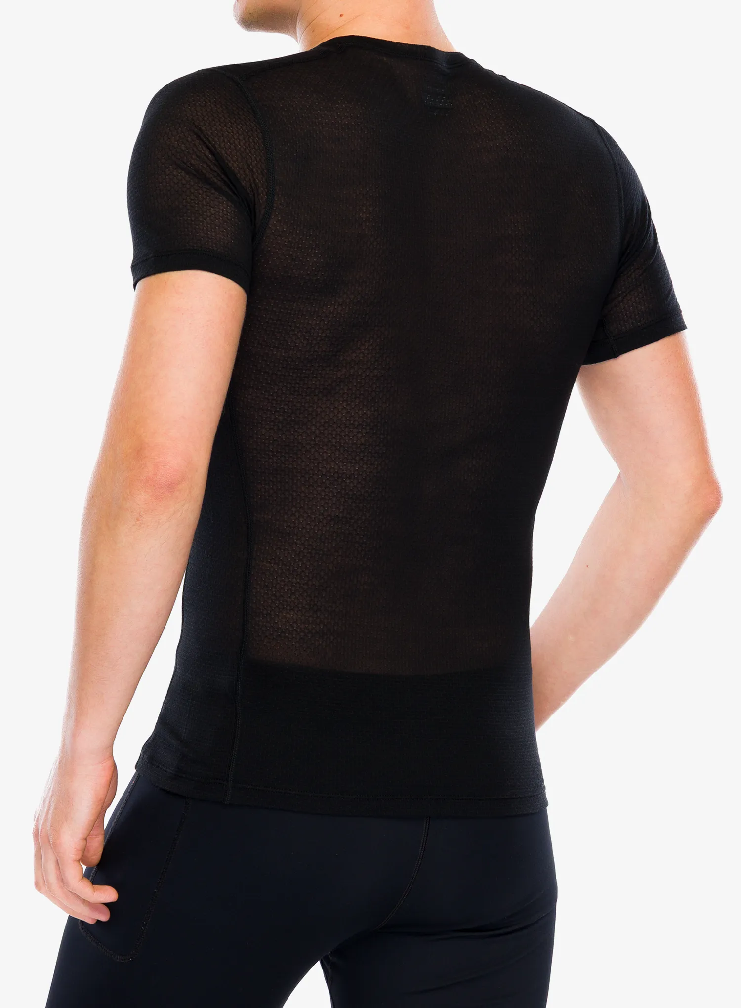 Termo majica Icebreaker Merino Blend 75 Cool-Lite Featherlight SS Crewe - black