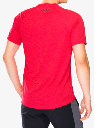 Fitness majica Under Armour Tech Textured S/S - racer red/black