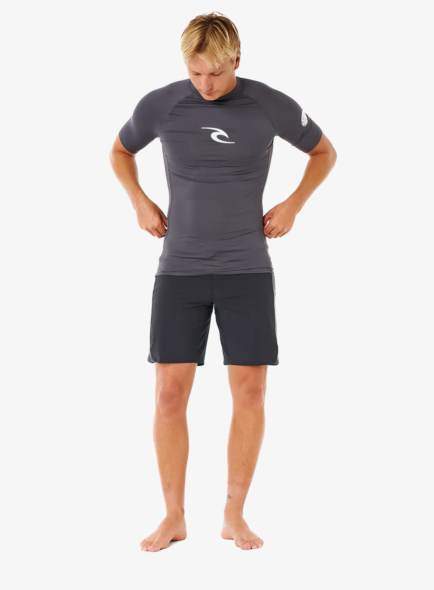 UV majica Rip Curl Lycra Waves Upf Perf S/S - charcoal grey