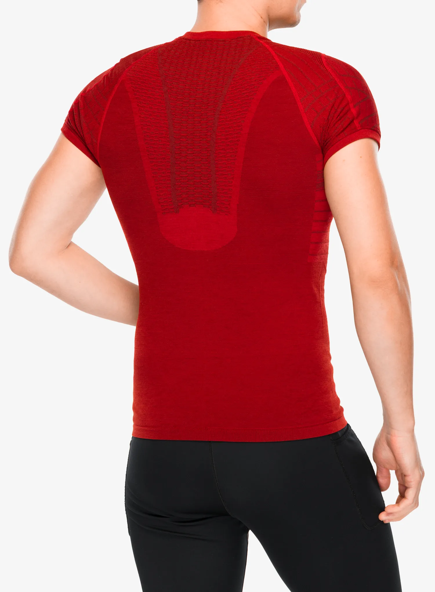 Majica UYN Terracross Self Layer Shirt Short Sleeves Support Fit - burn red