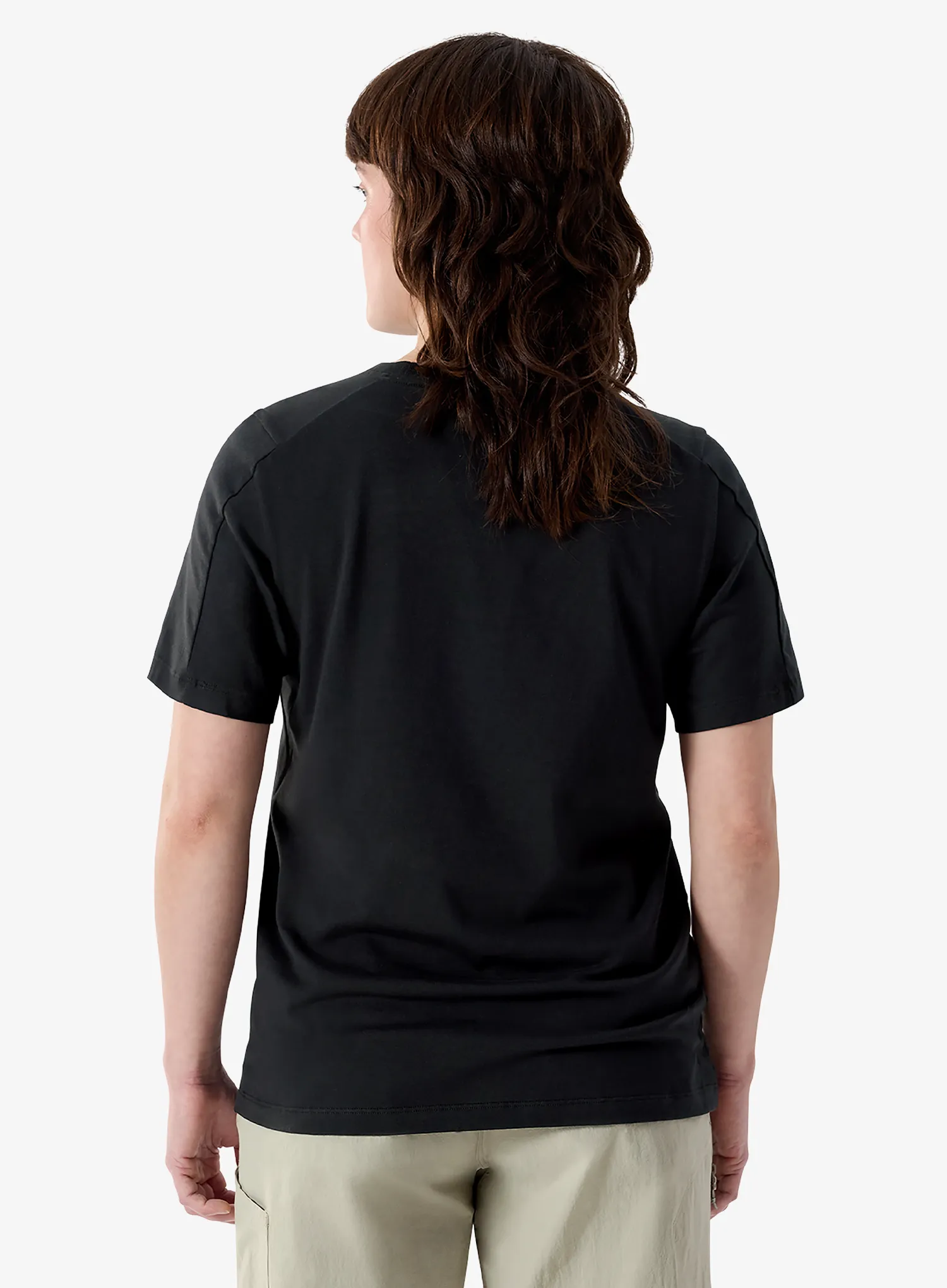 Ženska majica Arcteryx Kragg SL Cotton Heatmap Crew SS - black
