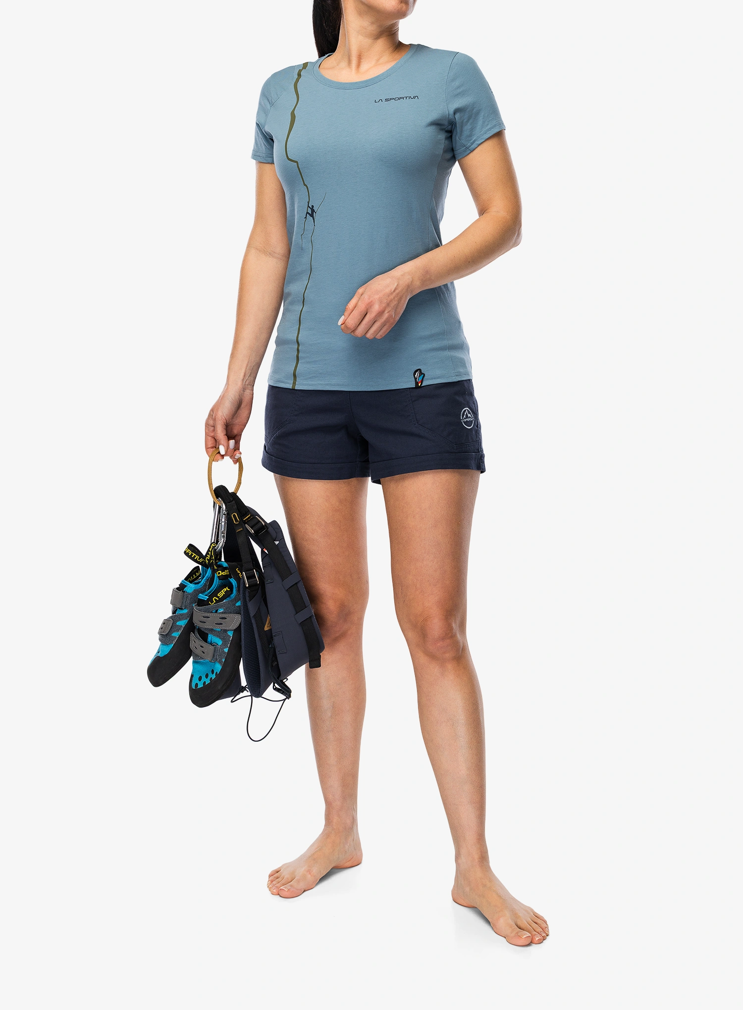 Ženska majica La Sportiva Route T-Shirt - limestone/cypress