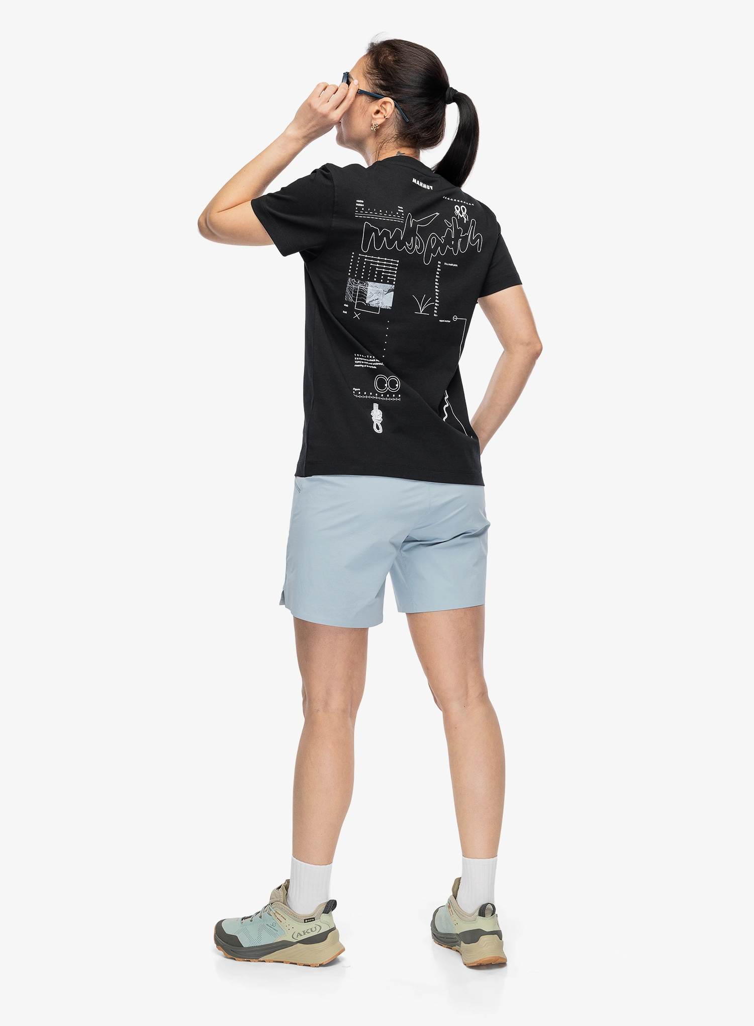 Ženska majica Mammut Mammut Base T-Shirt Multi-Pitch - black