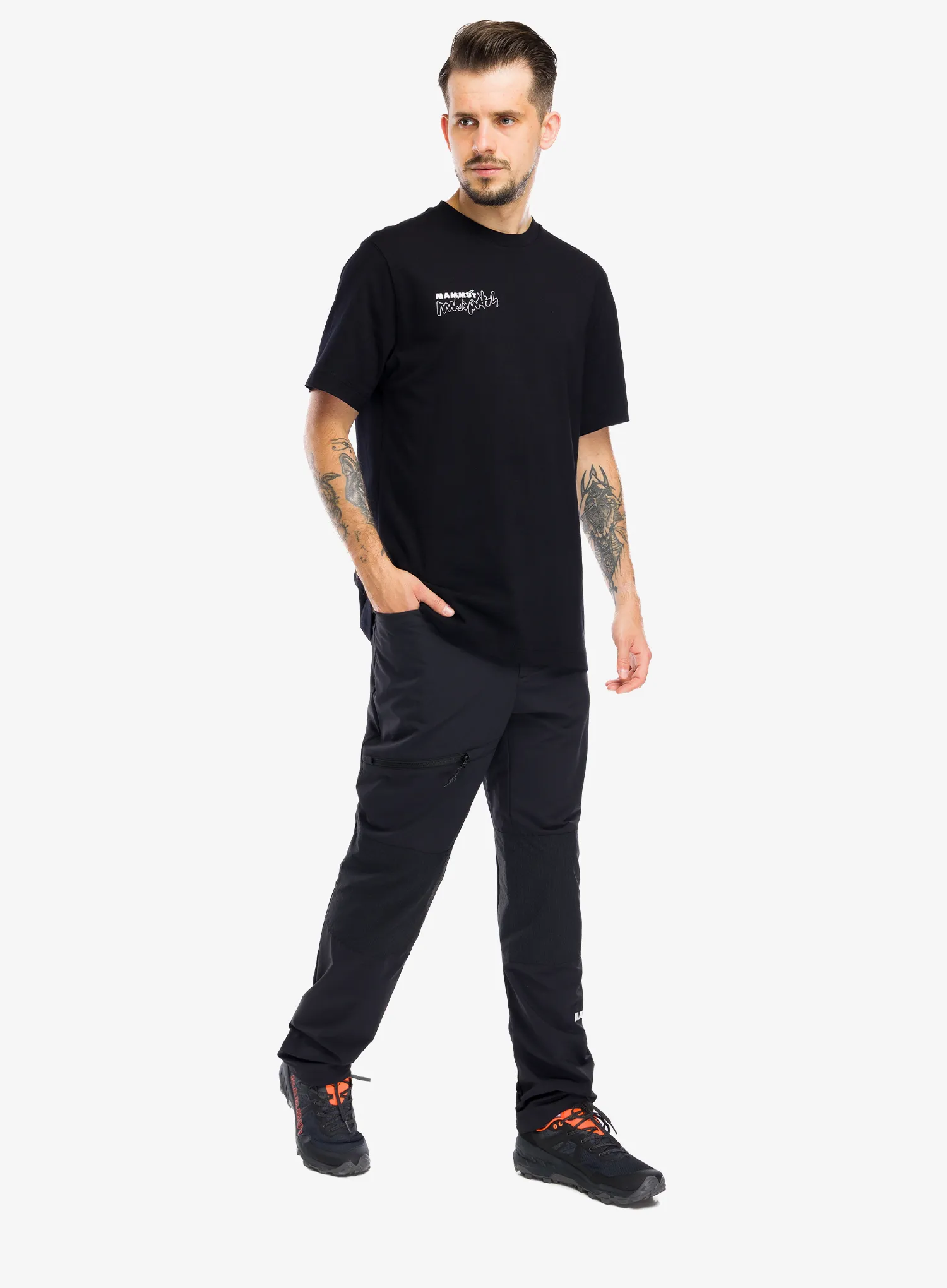 Majica Mammut Mammut Base T-Shirt Multi-Pitch - black