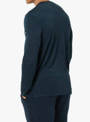 Majica z dolgimi rokavi Super.natural HZSG Haute Route LS - blueberry/various