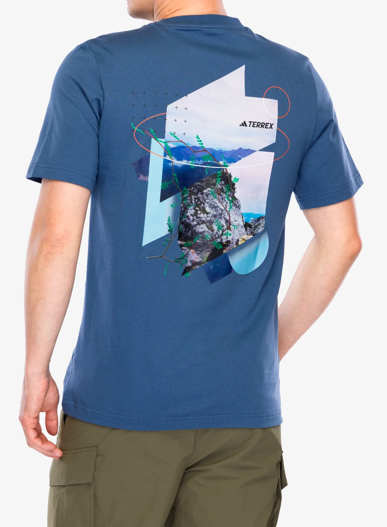 Majica s potiskom adidas TERREX Back Graphic T-Shirt - wonder steel