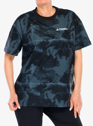 Majica s potiskom adidas TERREX Nat Geo AEROREADY Graphic T-Shirt - black