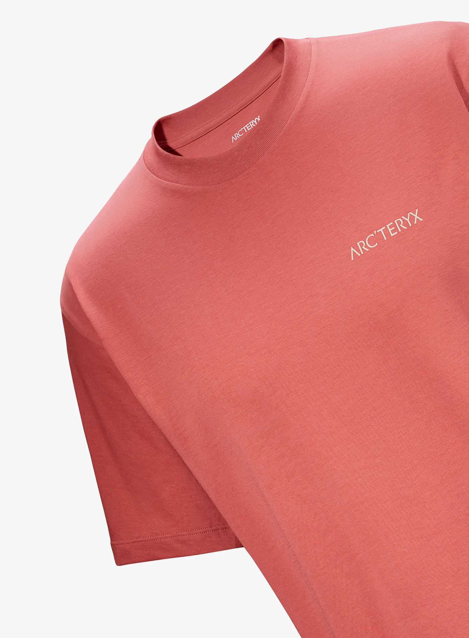 Majica s potiskom Arcteryx Kragg SL Cotton Blurred Bird SS - stone red