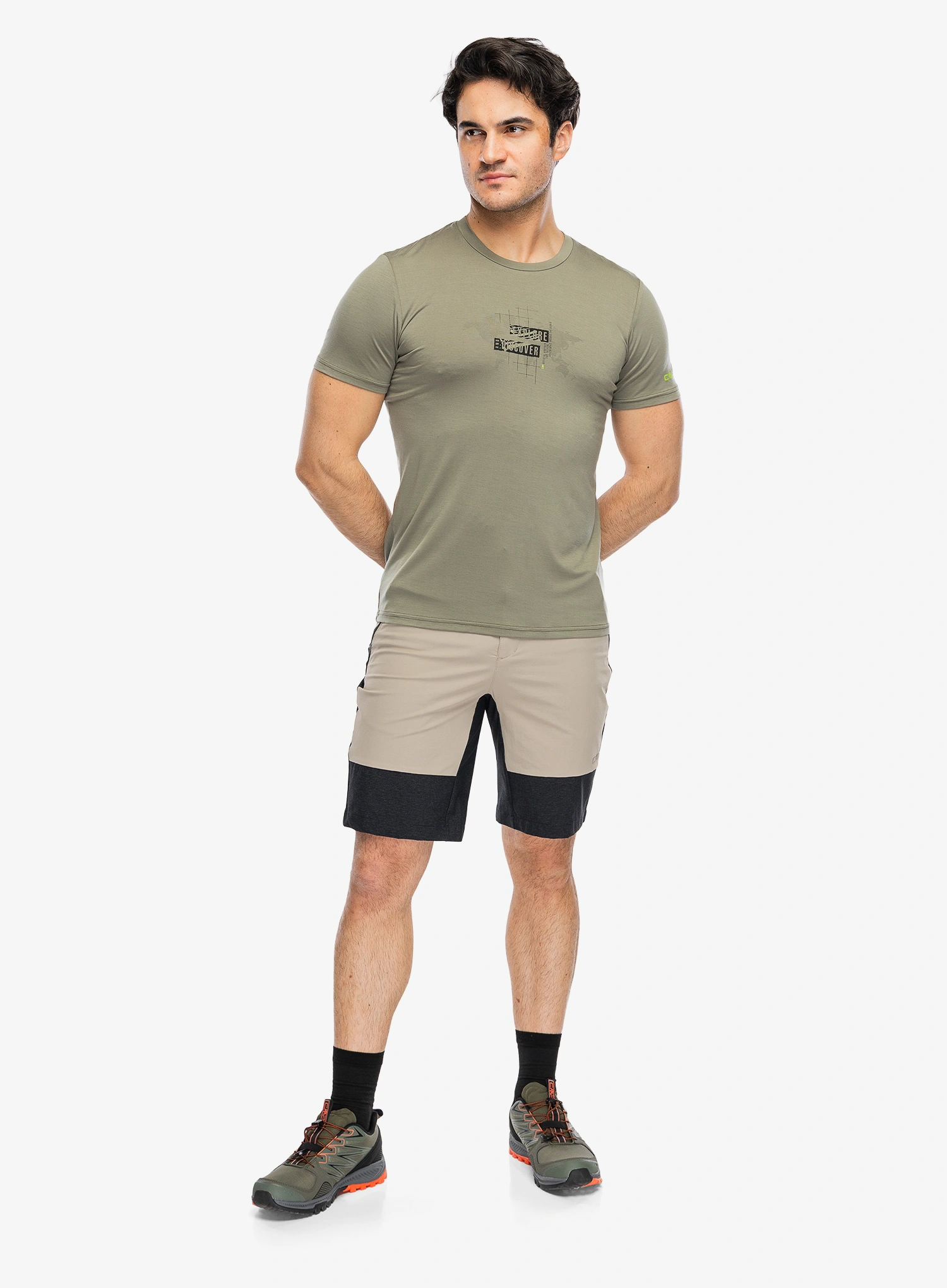Majica s potiskom CMP Verte T-Shirt - sage/pine