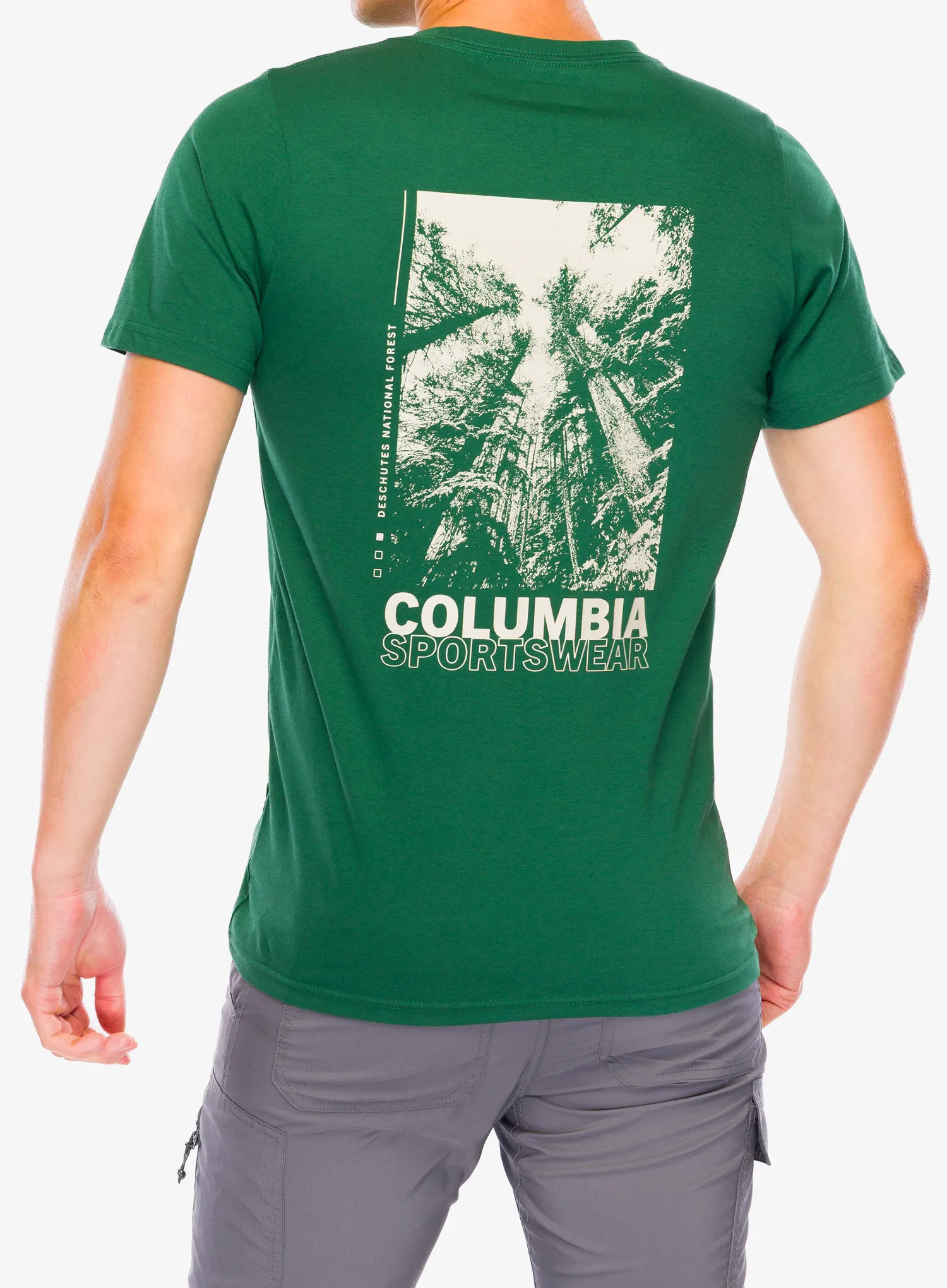 Majica s potiskom Columbia Rapid Ridge Back Graphic Tee II - rain forest/amazing heights