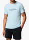 Majica s potiskom Columbia Zero Rules Light S/S Graphic Crew - marine light/scripted peaks