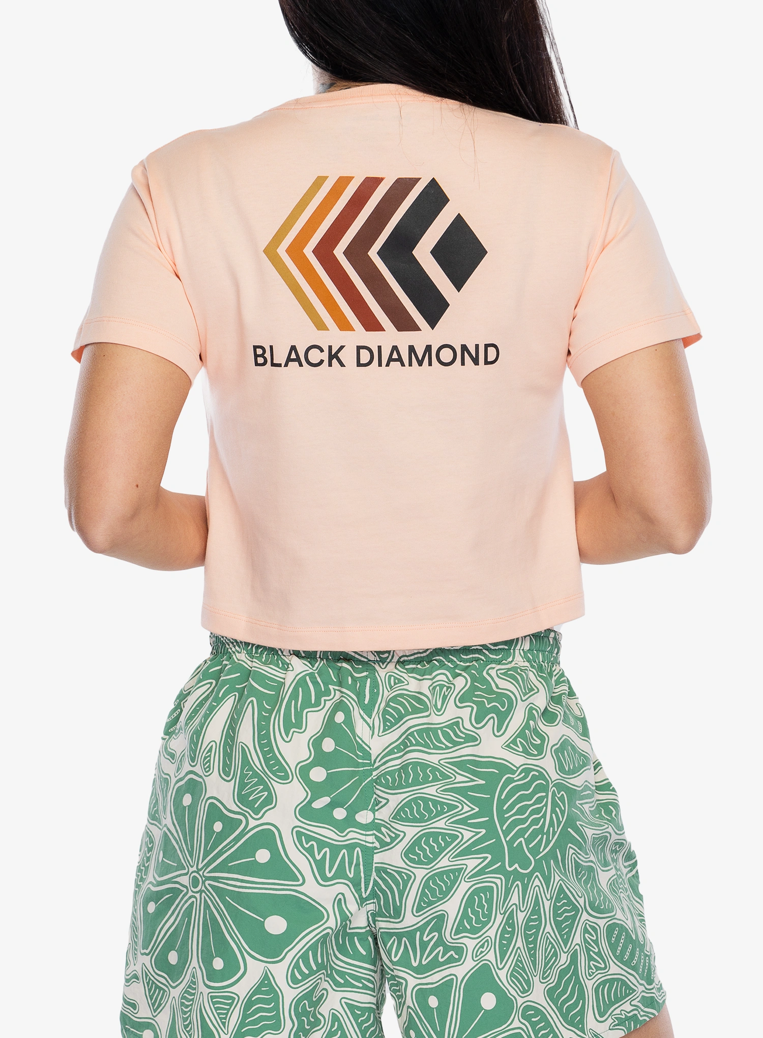 Ženska majica s potiskom Black Diamond Faded Crop SS Tee - alpine sunrise