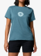 Ženska majica s potiskom Columbia Parsons Point S/S Graphic Tee - everblue heather/gem focused