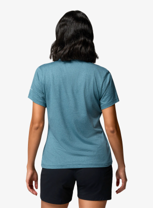 Ženska majica s potiskom Columbia Parsons Point S/S Graphic Tee - everblue heather/gem focused
