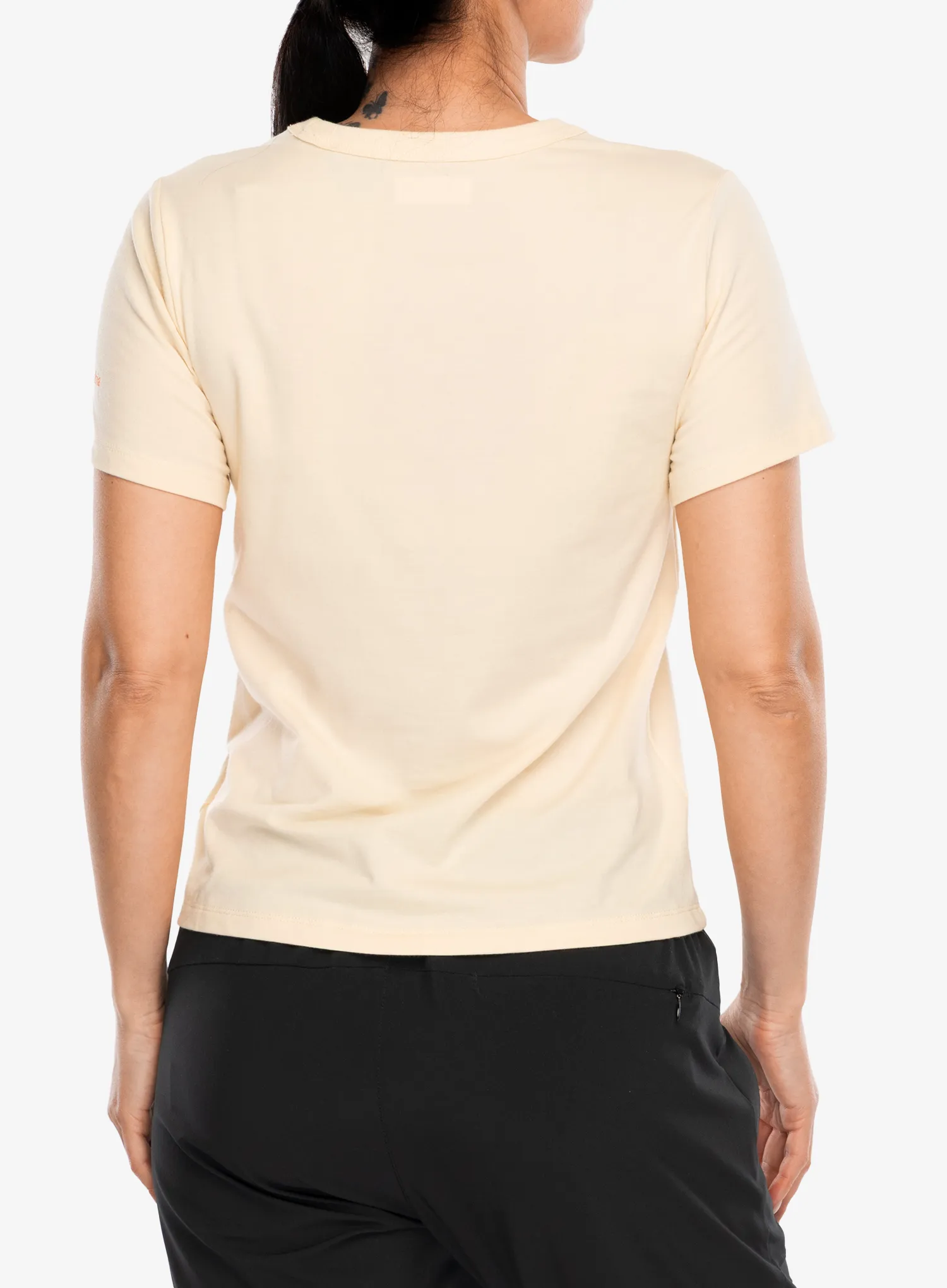 Ženska majica s potiskom Columbia Sun Trek Graphic S/S III - lemon wash/wavy rays