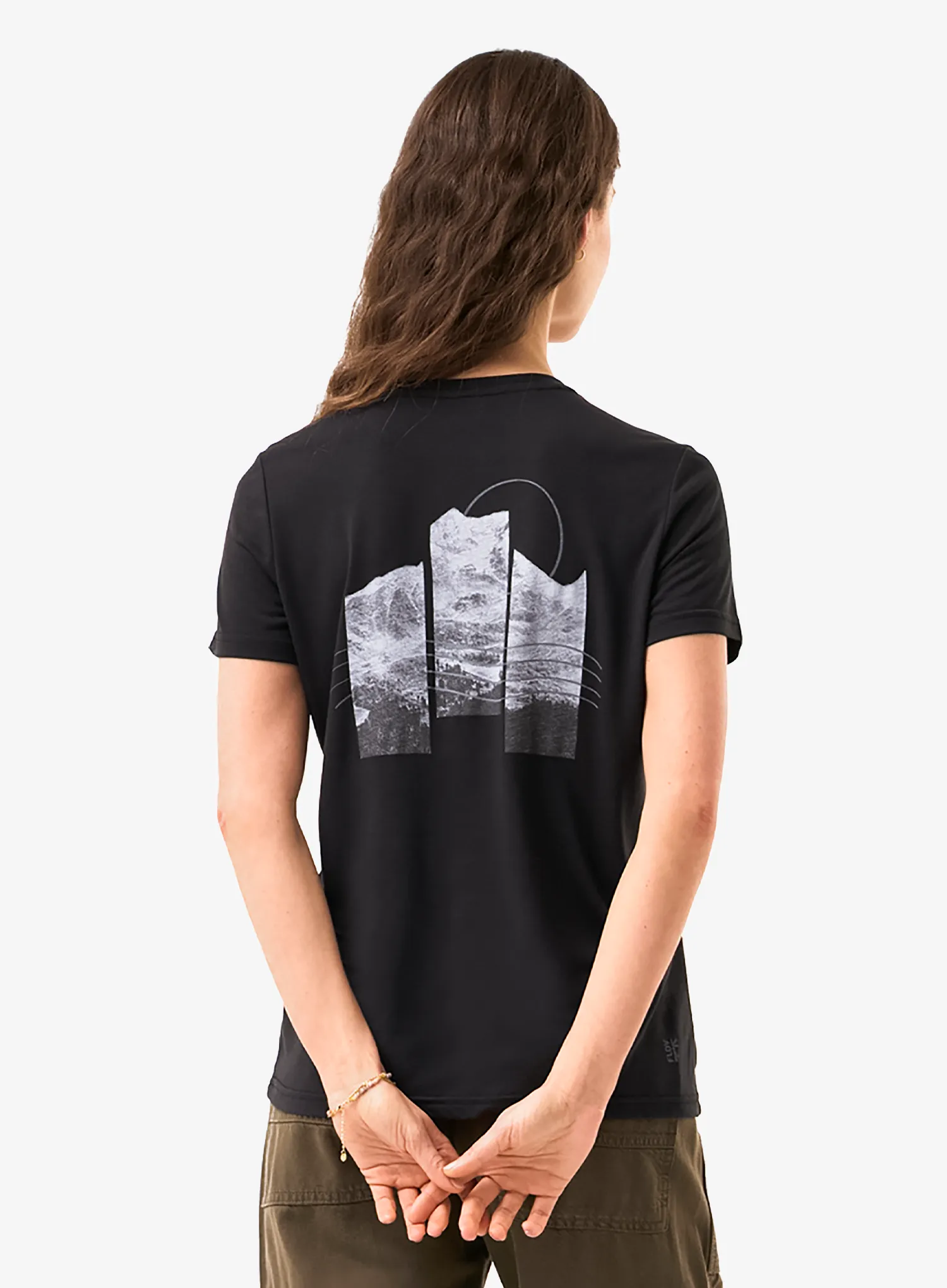 Ženska majica s potiskom Flov Manresa - black/light grey