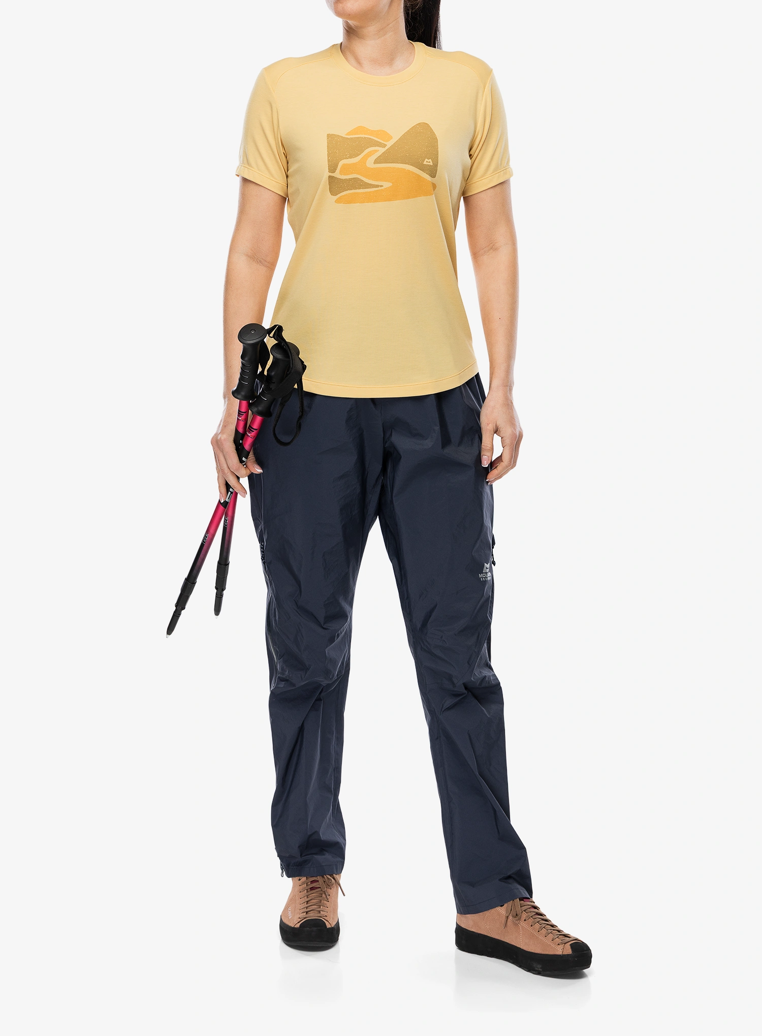 Ženska majica s potiskom Mountain Equipment Headpoint Graphic Tee - rattan