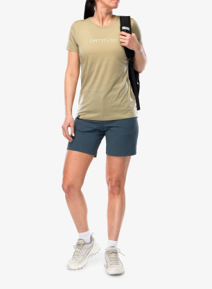 Ženska majica s potiskom Ortovox 150 Cool Brand TS - dark linen