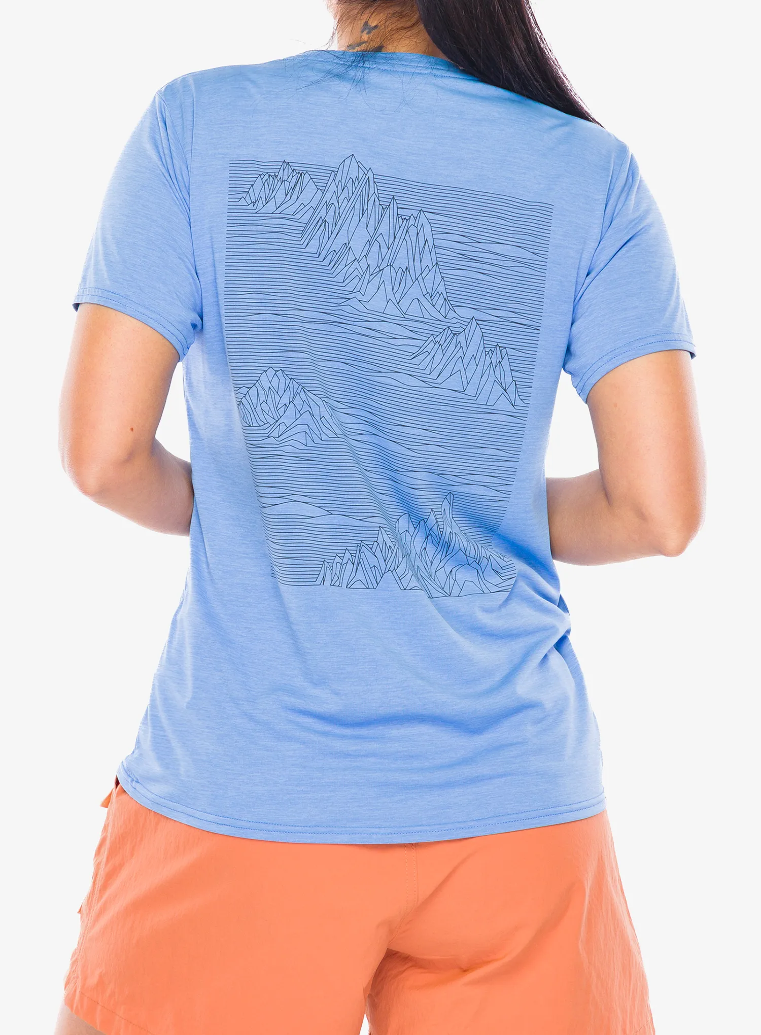 Ženska majica s potiskom Patagonia Cap Cool Daily Graphic Shirt - strataspire/abundant blue