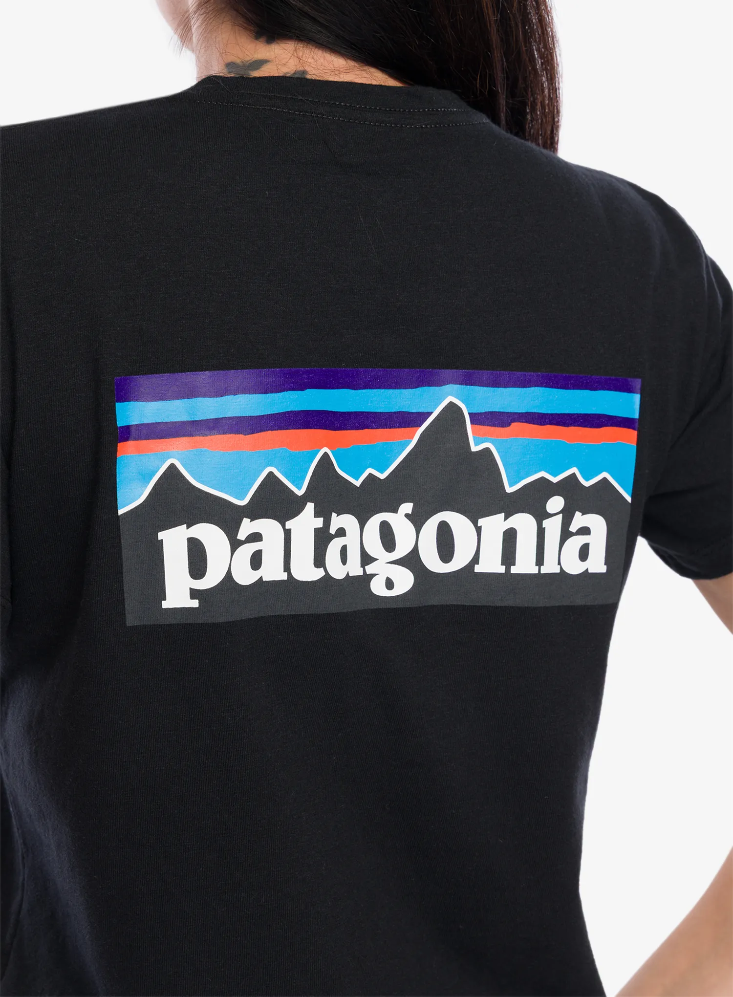 Ženska majica s potiskom Patagonia P-6 Logo Responsibili-Tee - black