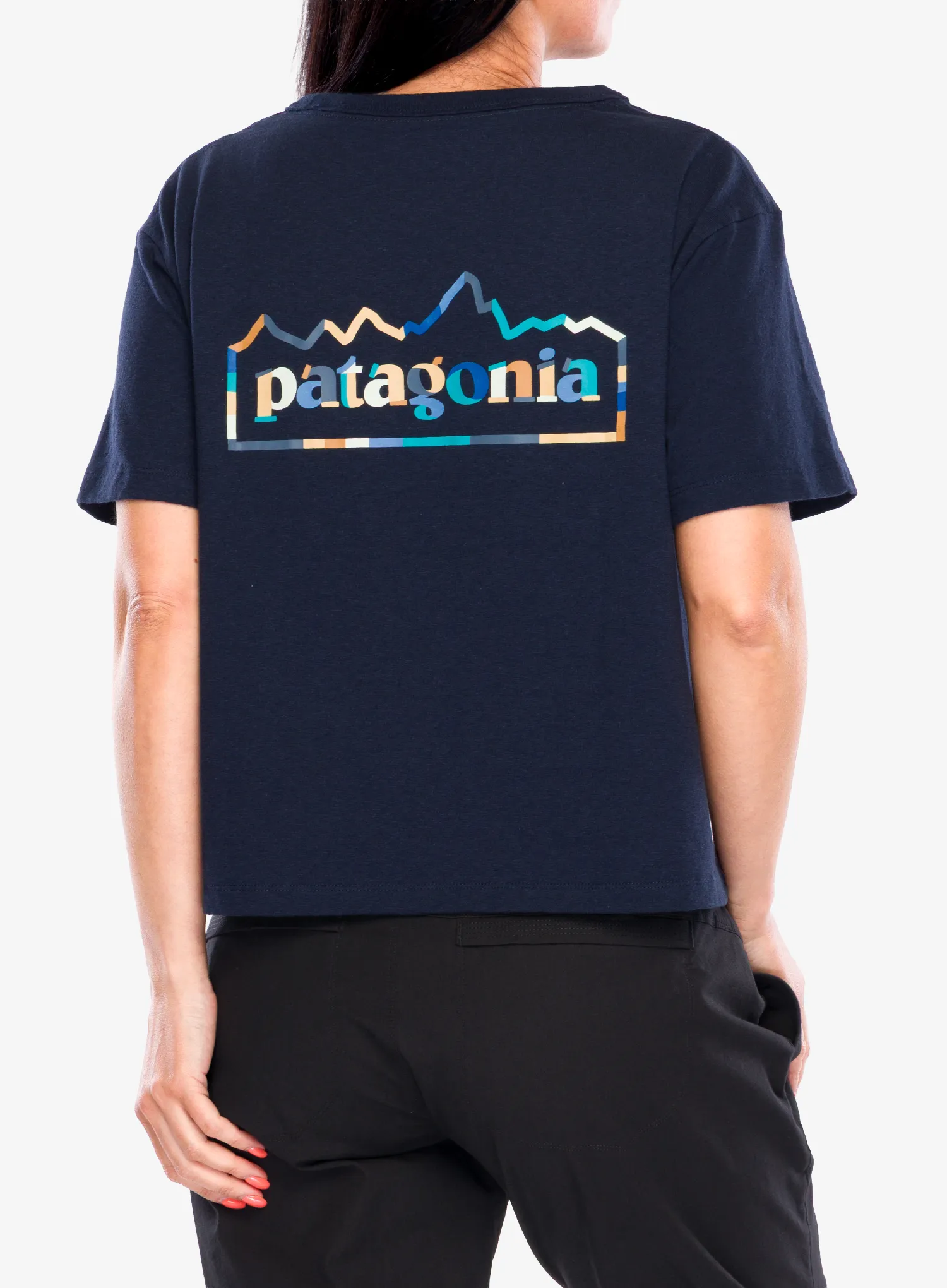 Ženska majica s potiskom Patagonia Unity Fitz Easy Cut Responsibili-Tee - new navy