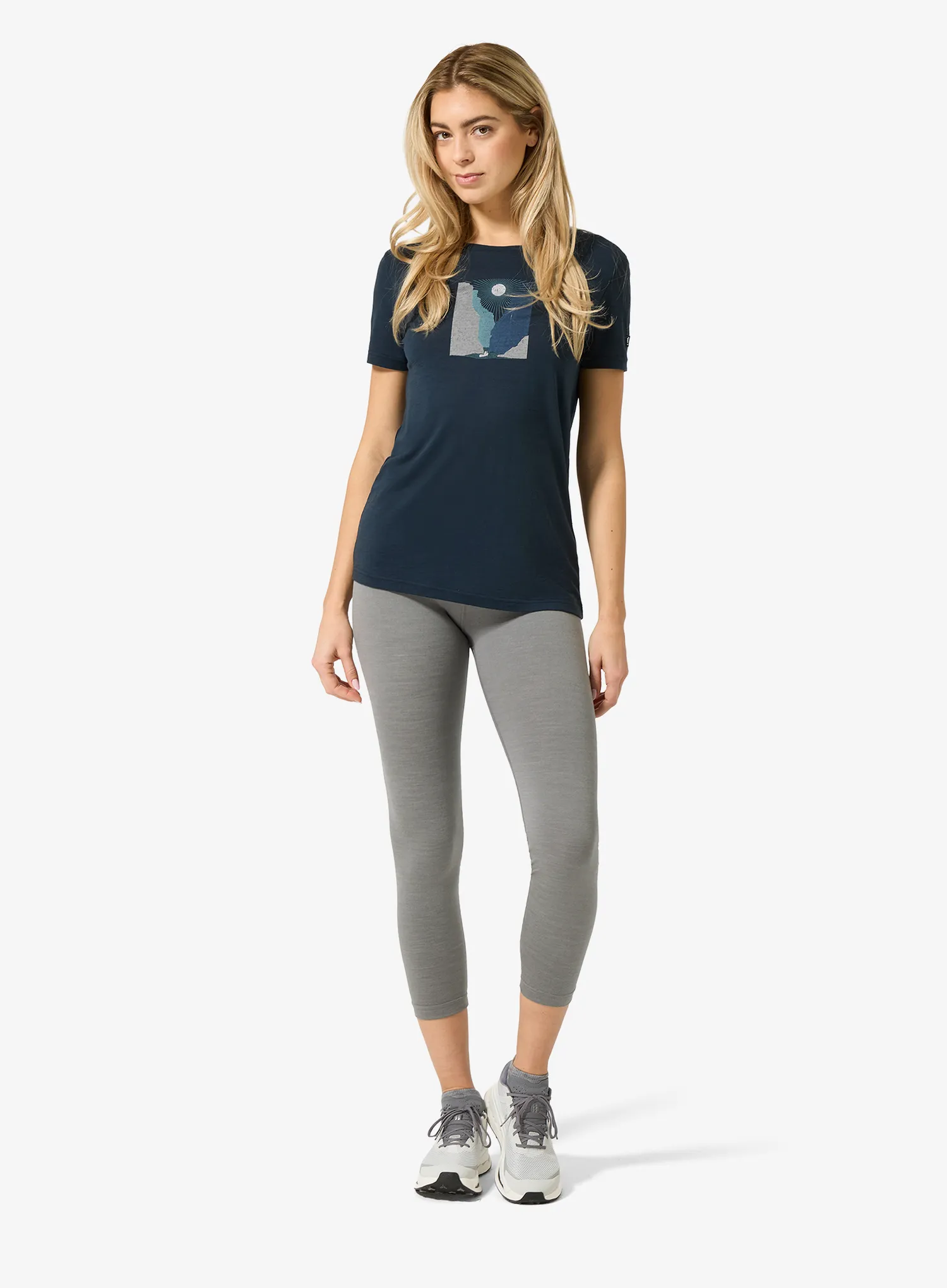 Ženska majica s potiskom Super.natural Rio Grande Tee - blueberry/various
