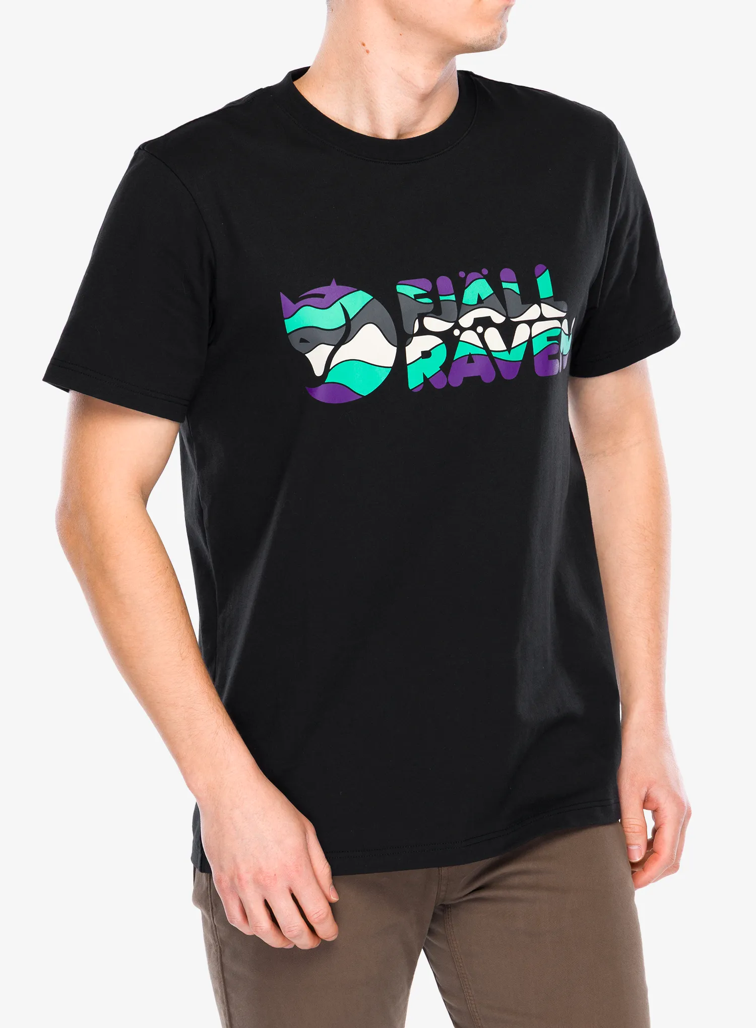 Majica s potiskom Fjallraven Multicolor Logo T-shirt - black
