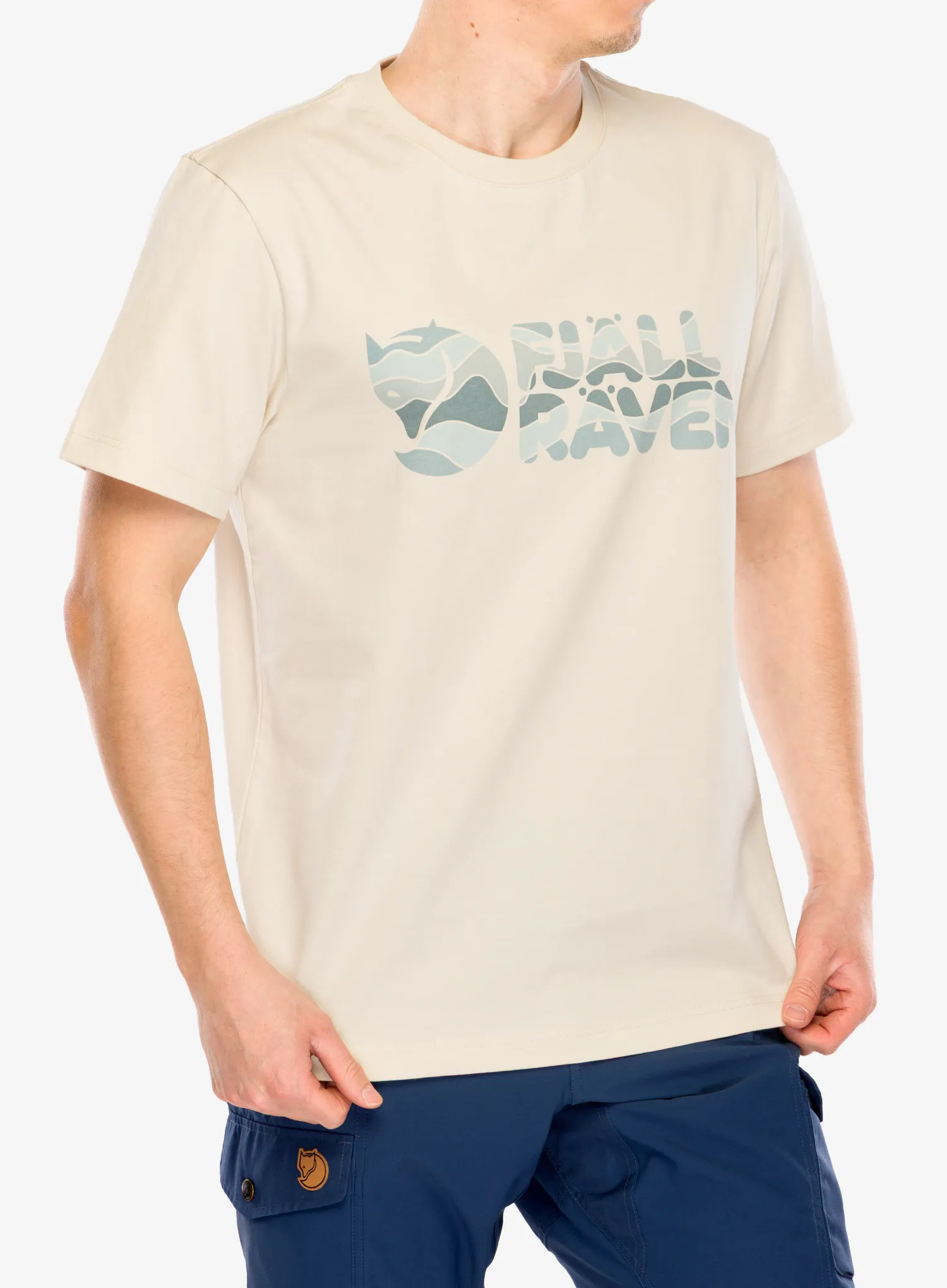 Majica s potiskom Fjallraven Multicolor Logo T-shirt - chalk white