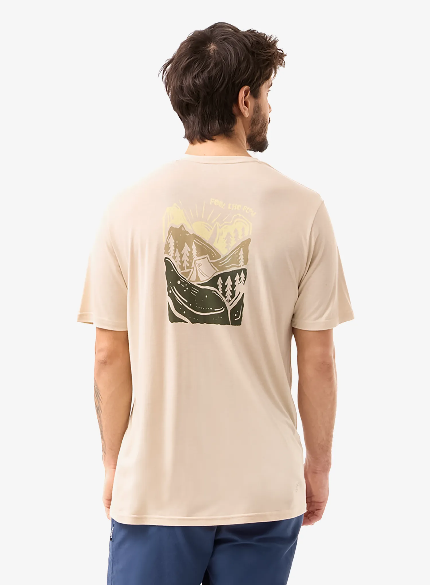 Majica s potiskom Flov Timberon - beige/olive