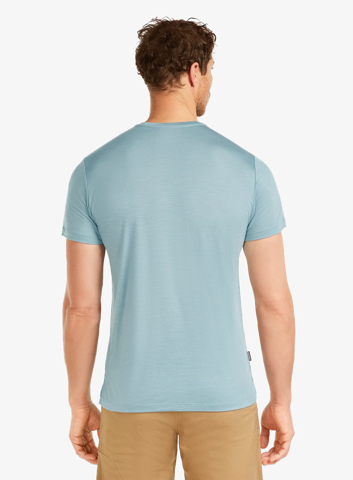 Majica s potiskom Icebreaker Merino 125 Cool-Lite Sphere SS Tee Across - flint blue