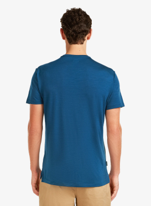 Majica s potiskom Icebreaker Merino 125 Cool-Lite Sphere SS Tee Beta - atlantis