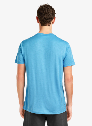 Majica s potiskom Icebreaker Merino 150 Tech Lite SS Tee Range Stripes - arctic