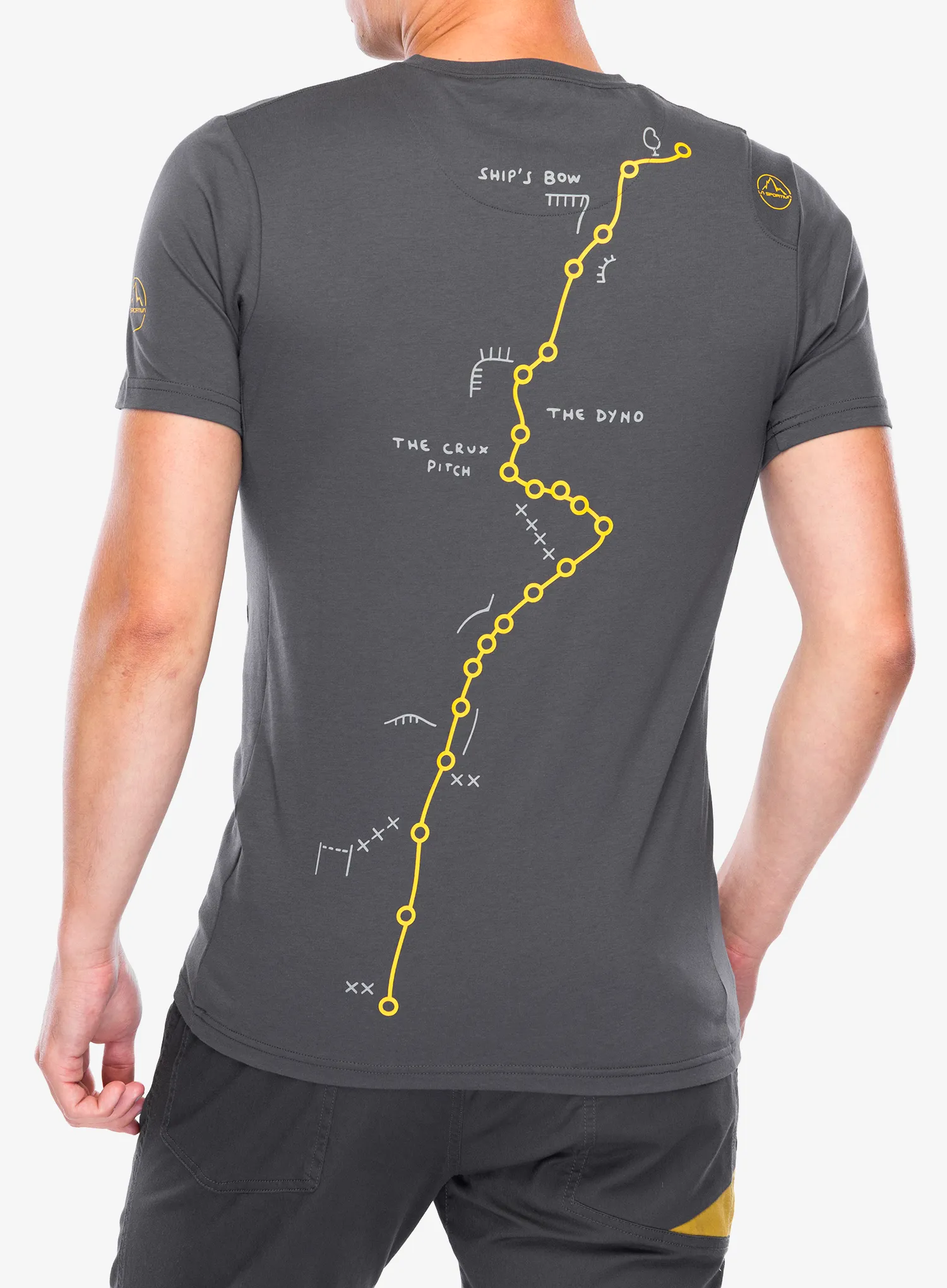 Majica s potiskom La Sportiva Dawn Wall T-Shirt - onyx