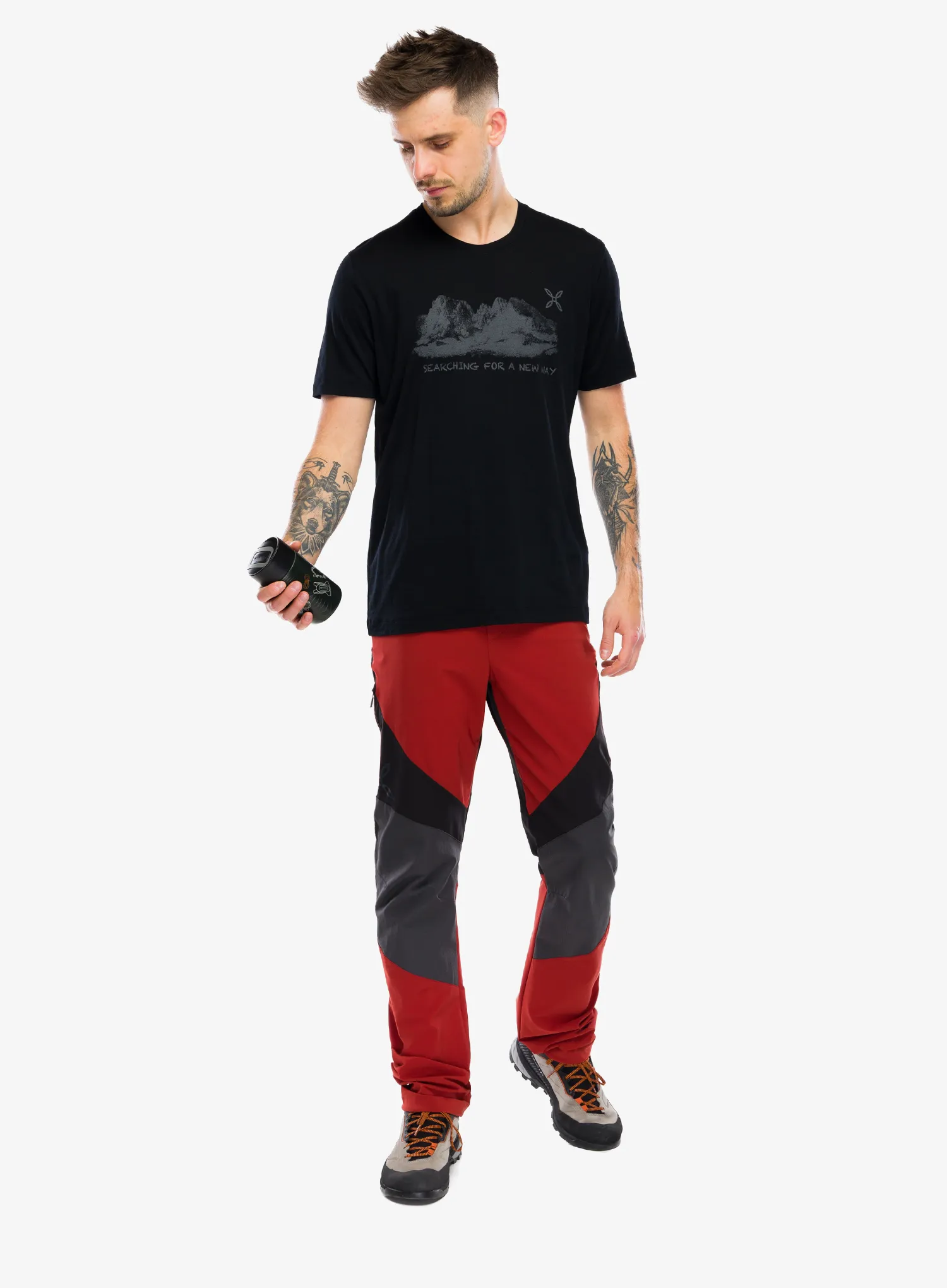 Majica s potiskom Montura Peaks Merino T-Shirt - black