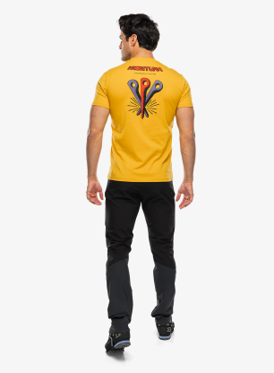 Majica s potiskom Montura Pitons T-Shirt - mustard