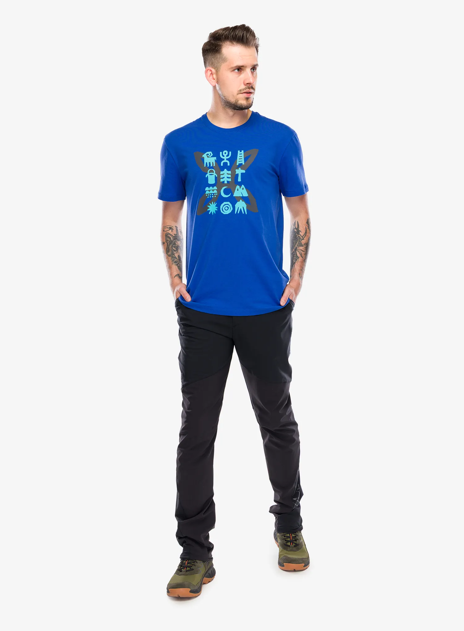Majica s potiskom Montura Rock Painting T-Shirt - b.blue