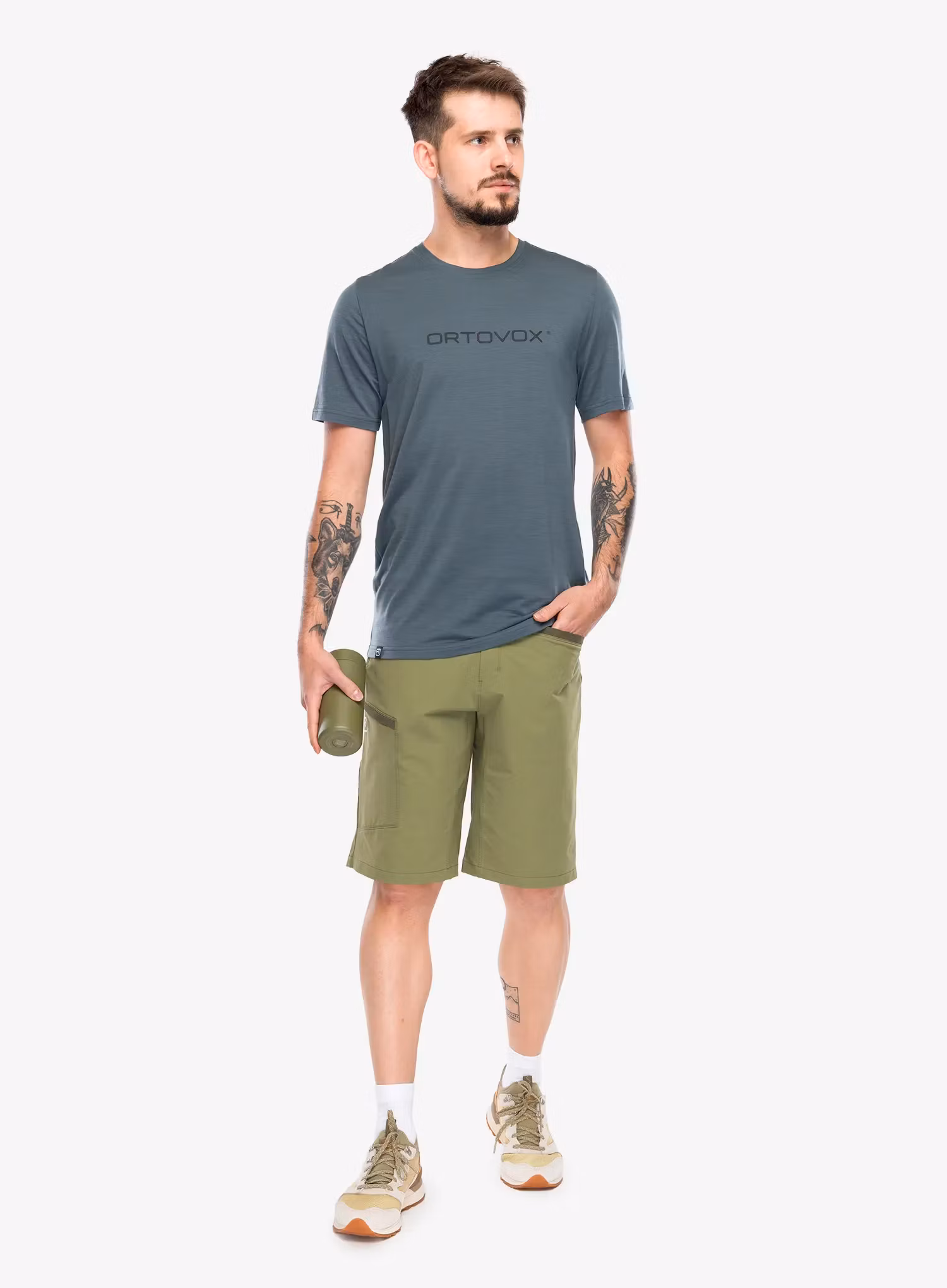 Majica s potiskom Ortovox 150 Cool Brand TS - dark arctic grey