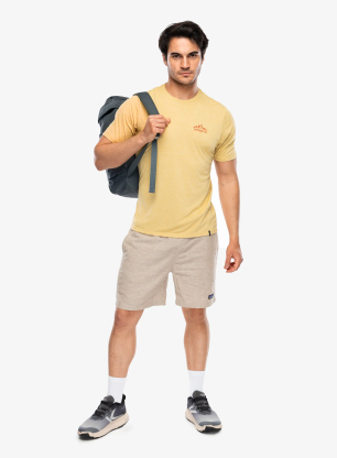 Majica s potiskom Patagonia Cap Cool Daily Shirt Cloud Crag - l.yellow/light l.yellow x-dye