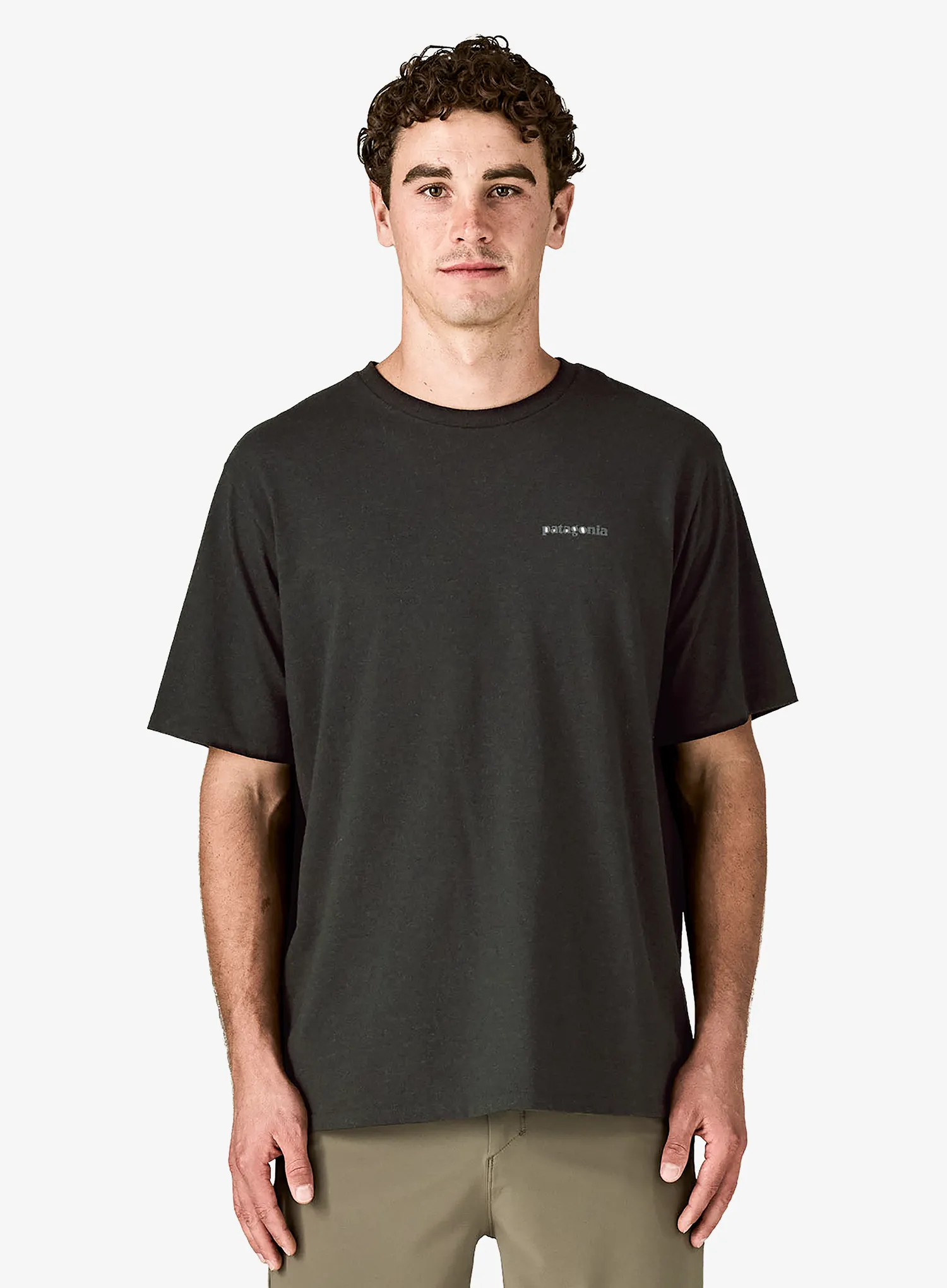Majica s potiskom Patagonia Flying Fish Responsibili-Tee - ink black