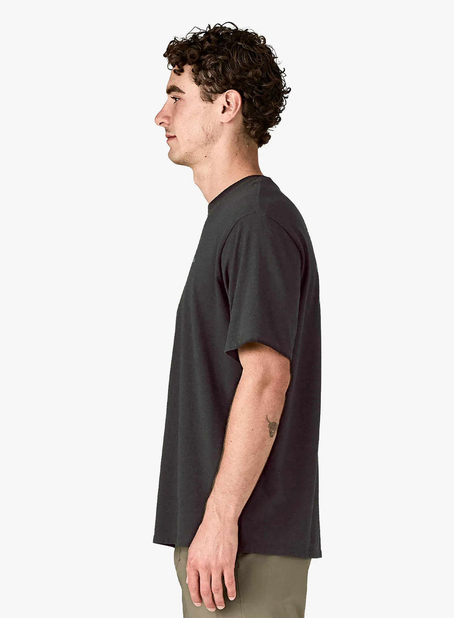 Majica s potiskom Patagonia Flying Fish Responsibili-Tee - ink black