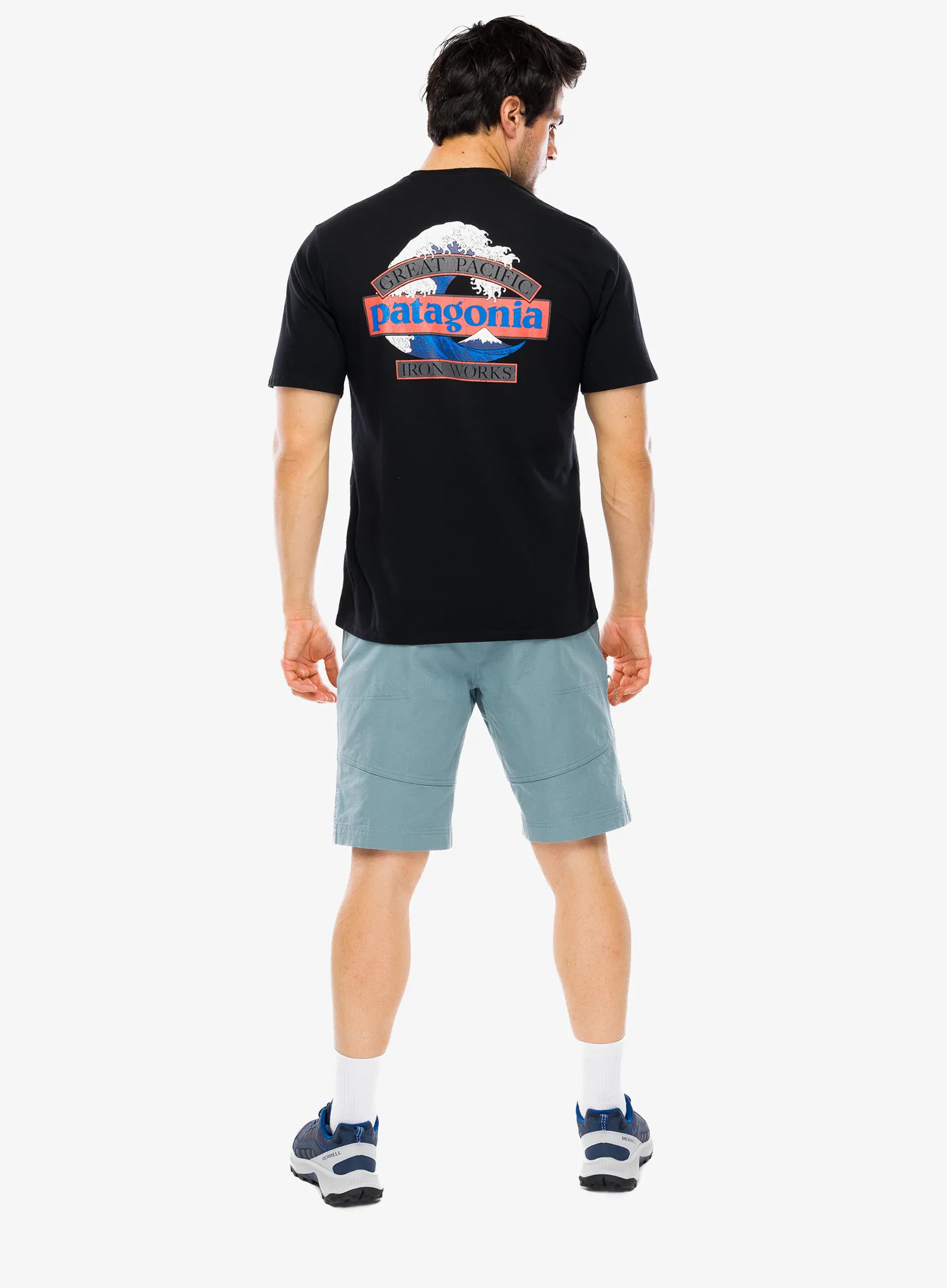 Majica s potiskom Patagonia Great Waves Responsibili-Tee - black