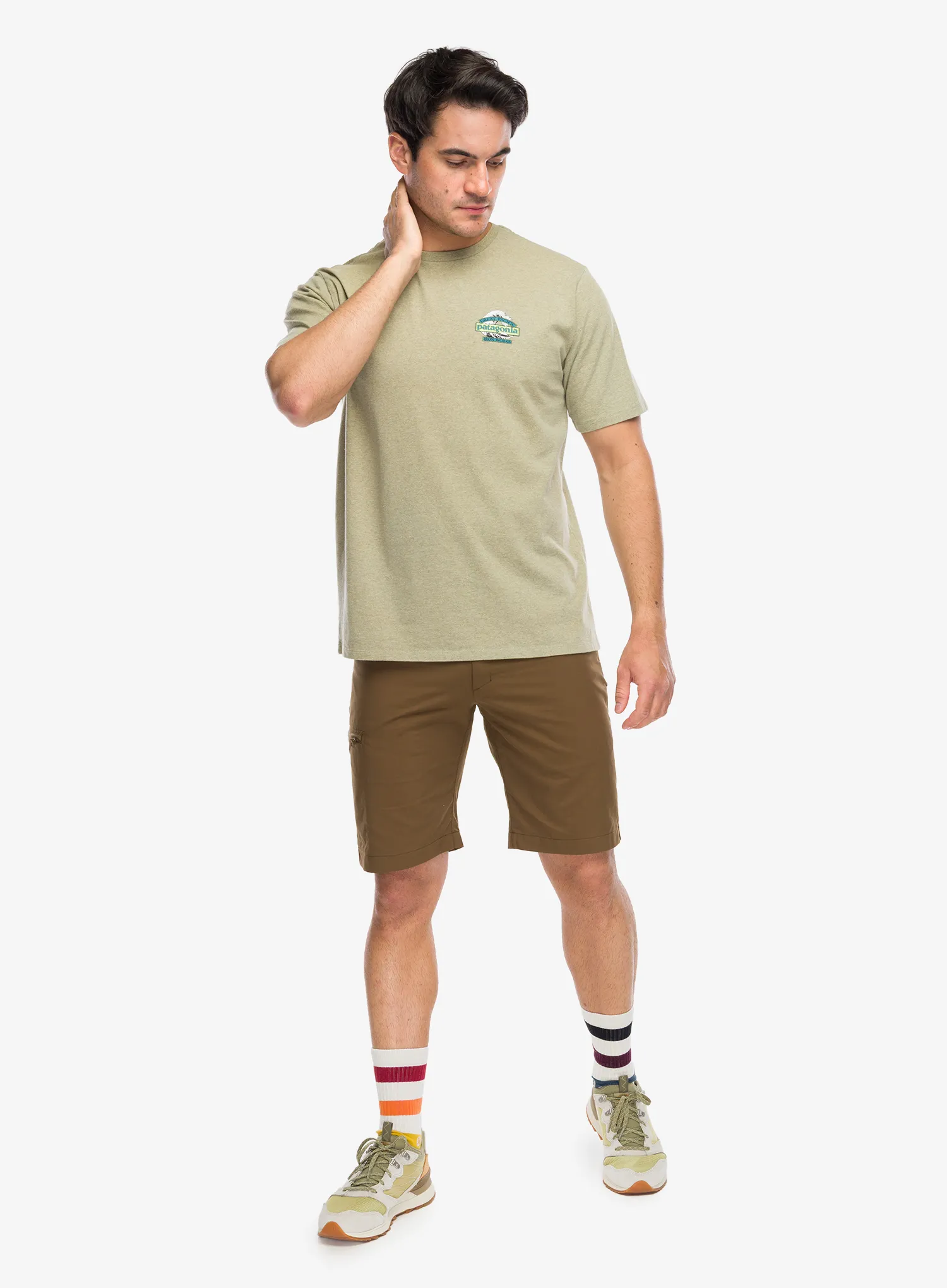 Majica s potiskom Patagonia Great Waves Responsibili-Tee - gumtree green