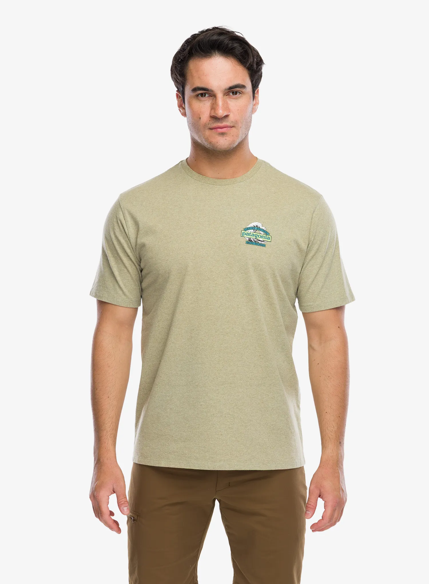 Majica s potiskom Patagonia Great Waves Responsibili-Tee - gumtree green