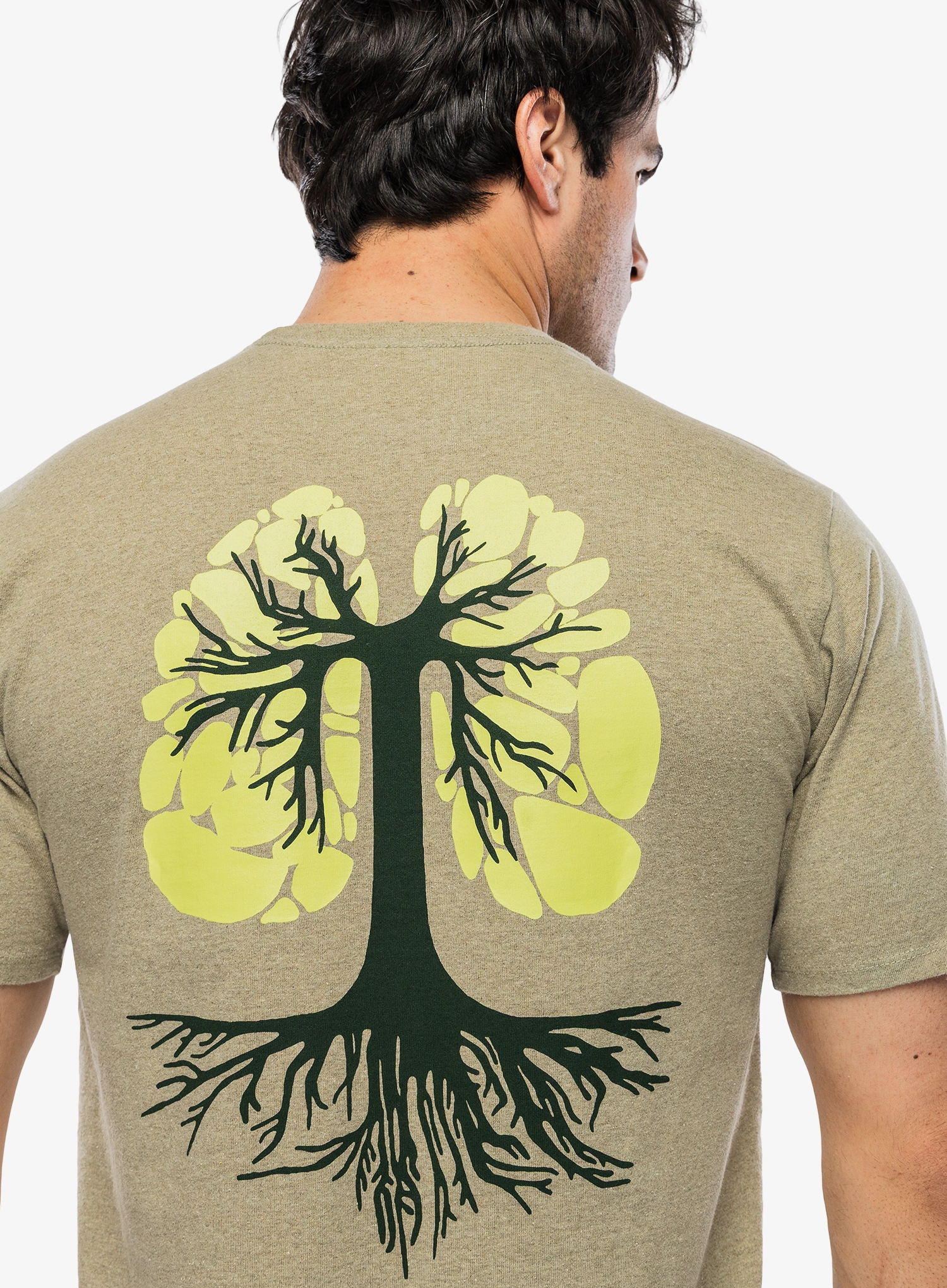 Majica s potiskom Patagonia Run Like Roots Responsibili-Tee - gumtree green