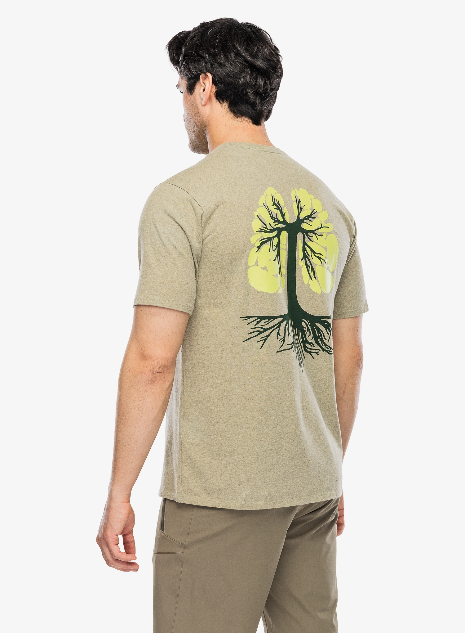 Majica s potiskom Patagonia Run Like Roots Responsibili-Tee - gumtree green