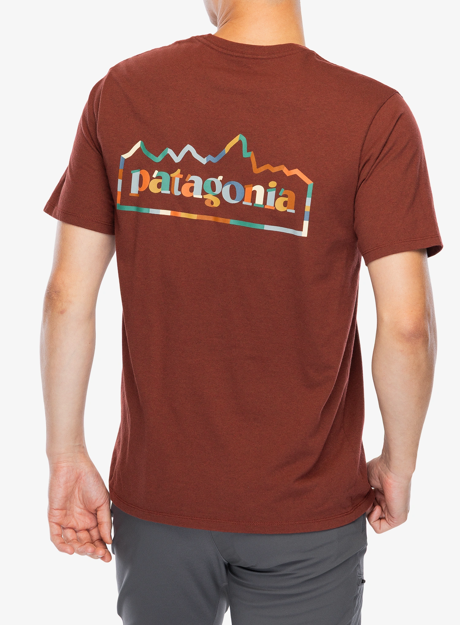 Majica s potiskom Patagonia Unity Fitz Responsibili-Tee - dried vanilla