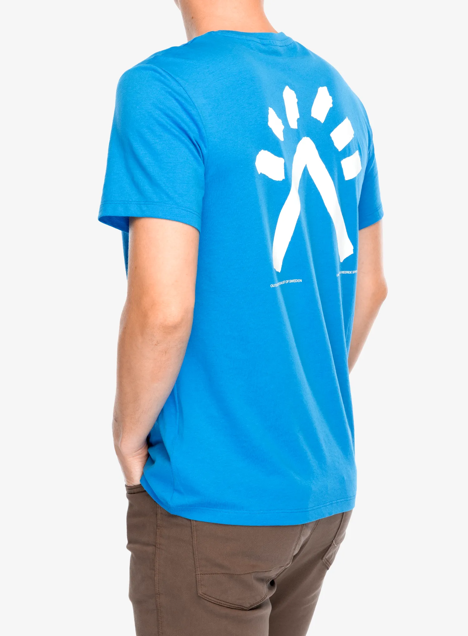 Majica s potiskom Peak Performance Explore Graphic Tee - brilliant blue