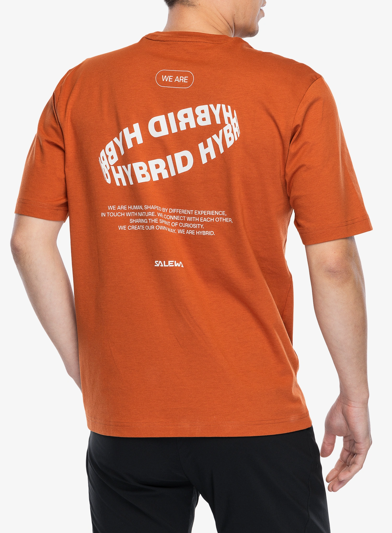 Majica s potiskom Salewa Eagle Hybrid Loose T-Shirt - bombay brown
